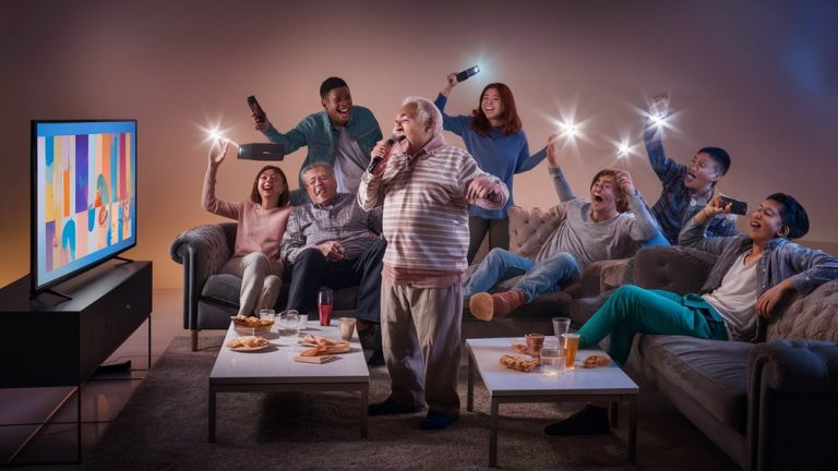 fun family karaoke together