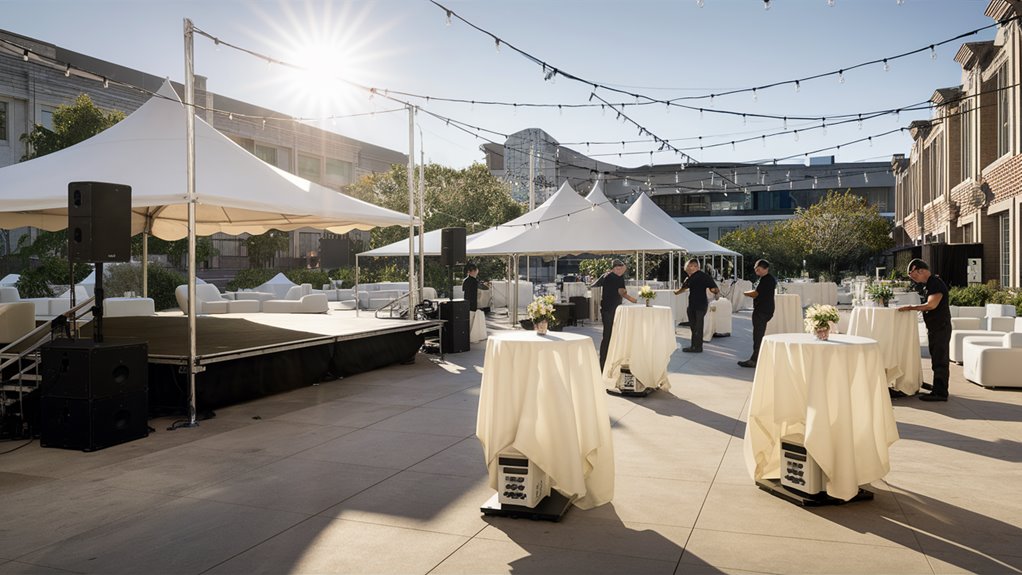 mobile event planning setup