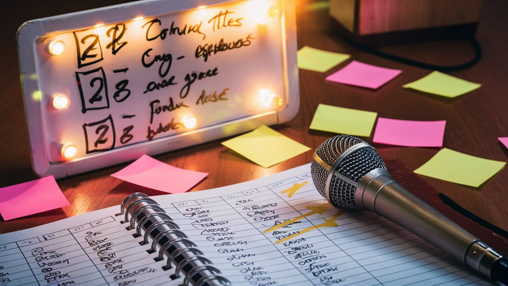 organize vocal performance schedule