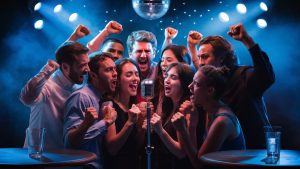 singing contest after dark