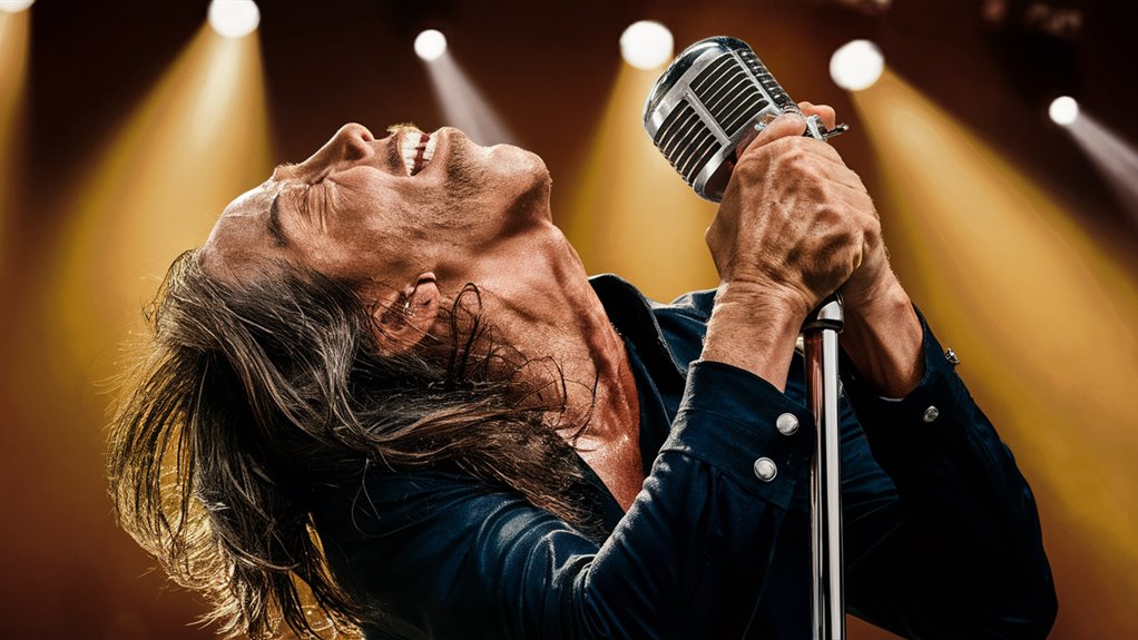 strong energetic rock singing