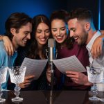 two people singing love