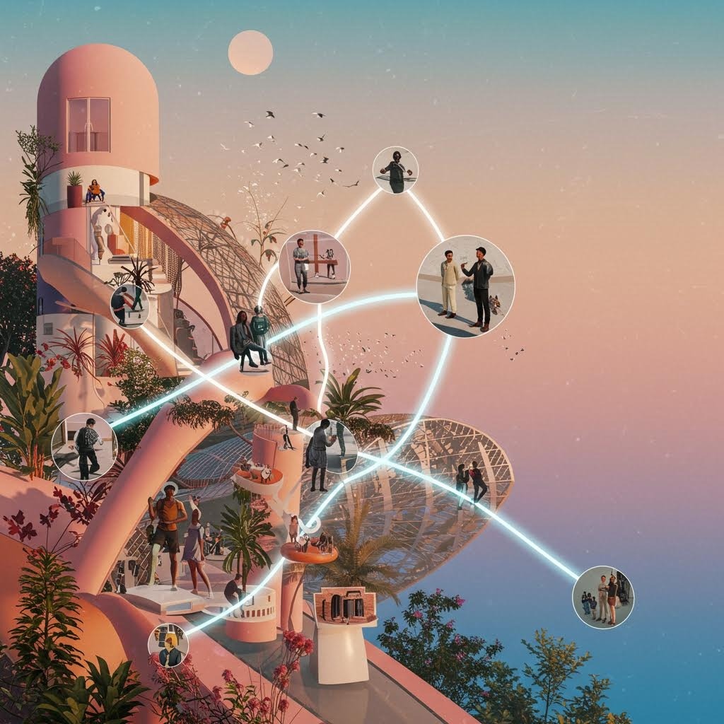 온카스터디 건축 네트워크 커뮤니티 연결 구조